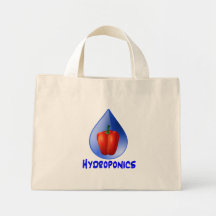 Hydroponics graphic, hydroponic pepper & drop canvas bags
