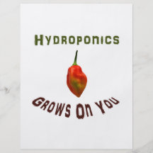 Hydroponics grows on you, single habanero pepper flyer design