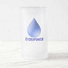 Hydroponics logo water drop and text image coffee mugs