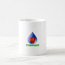 Hydroponics Red bell Pepper green text Mugs