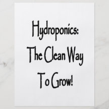 Hydroponics, the clean way to grow! flyer design
