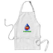 Hydroponics-Tomato, Green Text, Blue drop Apron
