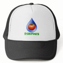 Hydroponics-Tomato, Green Text, Blue drop