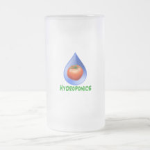 Hydroponics-Tomato, Green Text, Blue drop Mug