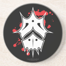 HydroSkull Amphibian Skull with Blood Splatters Coaster