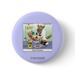 Hyena Dentistry Cartoon Funny Novelty Button