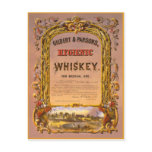 Hygienic Whiskey: 1860 - Postcard
