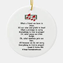 Hymn Ornament What a Friend