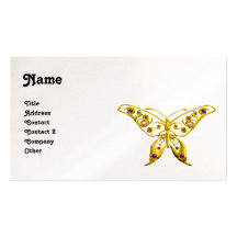 HYPER BUTTERFLY ,pearl  paper,white Business Card Template