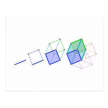 Hyper Cube -- cool science in 4D! Post Cards