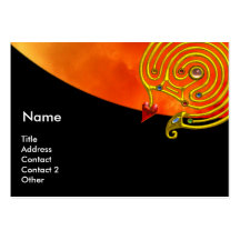 HYPER LABYRINTH , black red yellow clouds Business Cards