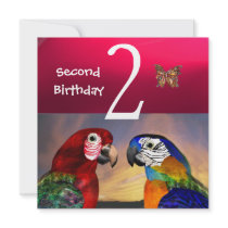 HYPER PARROTS / Second Birthday Party,Fuchsia Blue