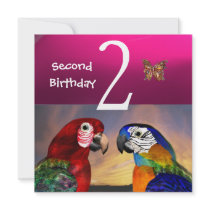 HYPER PARROTS / Second Birthday Party, Fuchsia