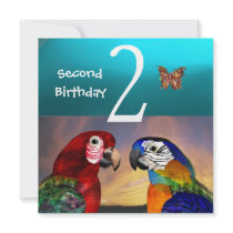HYPER PARROTS /Second Birthday Party, Turquase