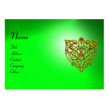 HYPER VALENTINE EMERALD ,green Business Card Template