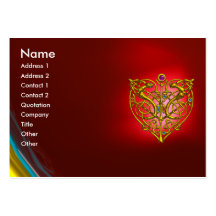 HYPER VALENTINE RUBY ,red Business Cards