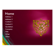 HYPER VALENTINE RUBY ,red violet Business Card Template