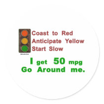 Hypermiler Coast Anticipate Start Round Stickers