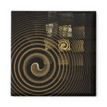Hypnosis Abstract Art Square Magnet