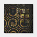 Hypnosis Abstract Art Square Magnet