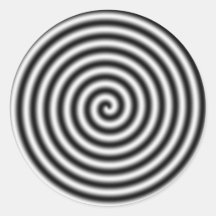 hypnotising round sticker