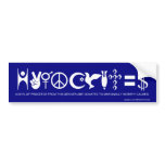 Hypocrites-The Bumper Sticker bumper stickers