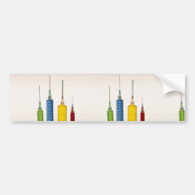 Hypodermic needles bumper sticker
