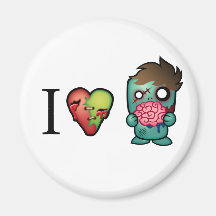 I <3 Brains- Zombies Are Everywhere! Magnets