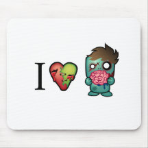 I <3 Brains- Zombies Are Everywhere! Mouse Pads