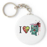 I <3 doubletaps- Zombies are everywhere keychains