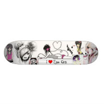 I <3 Emo Girls Skateboard