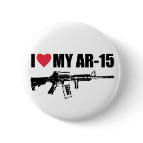 I <3 My AR-15 Pinback Buttons