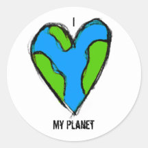 I <3 My Planet Sticker