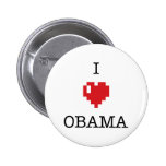 I <3 Obama button badges