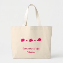 I . A . H, International Air Hostess Canvas Bag