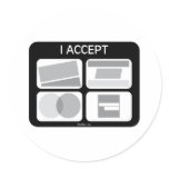 I Accept Credit Cards Sticker