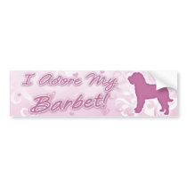 I Adore my Barbet Bumper Sticker