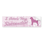 I Adore my Rottweiler Bumper Sticker bumper stickers
