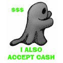 I ALSO ACCEPT CASH Halloween Ghost t-shirts