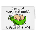 I Am 1 Of Mummy & Daddy's 2 Peas In A Pod cards