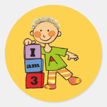 I am 3 round stickers