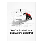 I am a Hockey Player party Invitation