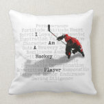 I Am A Hockey Player Throw Pillows