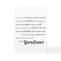 I Am a Marathoner Best Of Luck Card