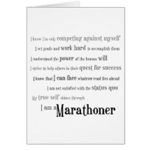 I Am a Marathoner Best Of Luck Card
