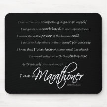 I am a Marathoner - Script Mouse Pad