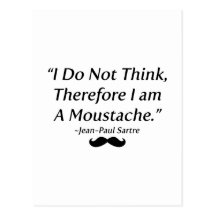 I Am A Moustache Post Cards