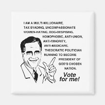 I AM A MULTI-MILLIONAIRE SO VOTE FOR ME FRIDGE MAGNETS