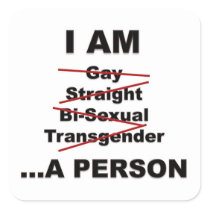 I Am A Person Square Stickers