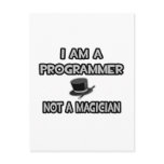 I Am A Programmer ... Not A Magician postcards
